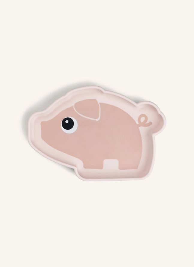 Pigee silicone plate with suction cup | Pale Pink