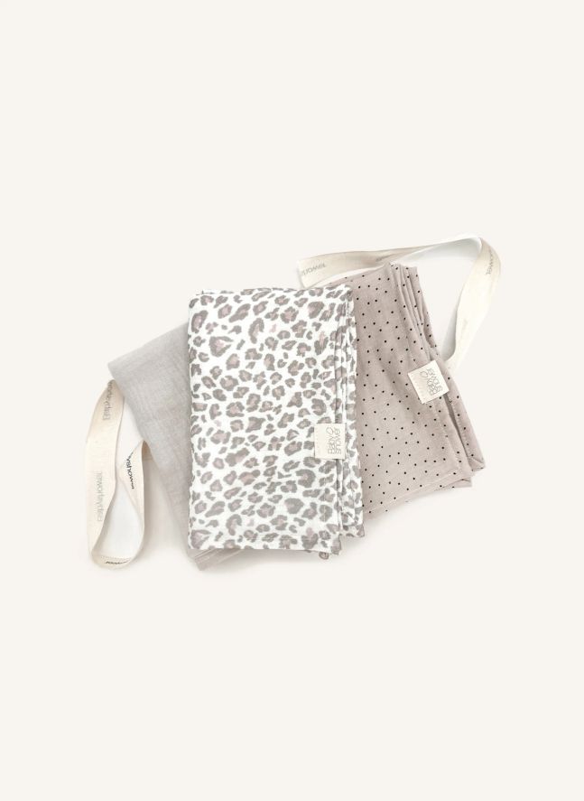 Langes Léopard - Set de 3 | Ecru