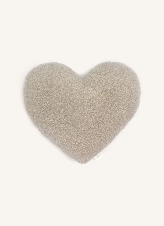Coussin Cœur | Marron clair 