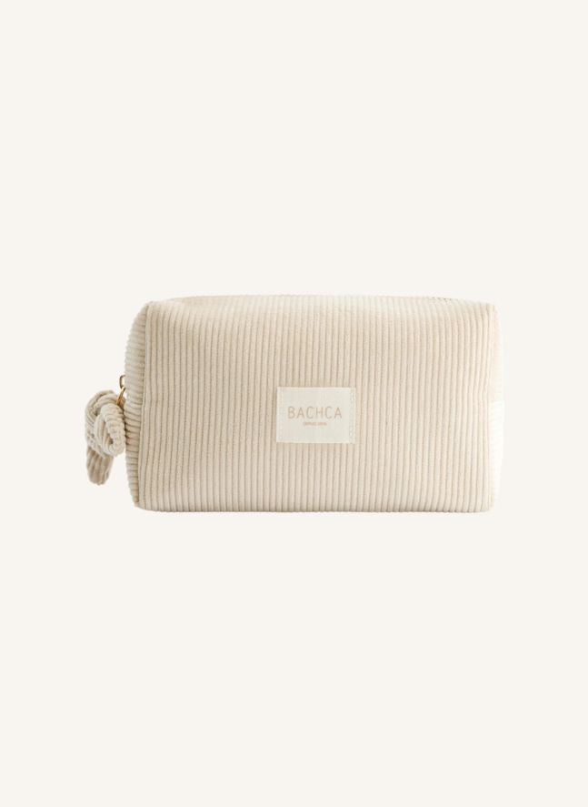 Trousse à maquillage en velours | Beige