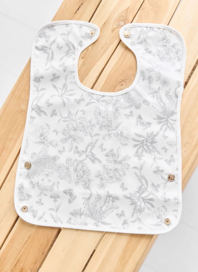 Bavoir enduit Toile de Jouy | Gris