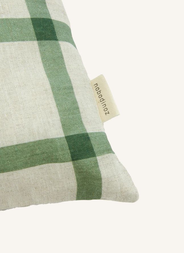 Coussin rectangulaire Oiseau Vibes - Lin Français | Vert