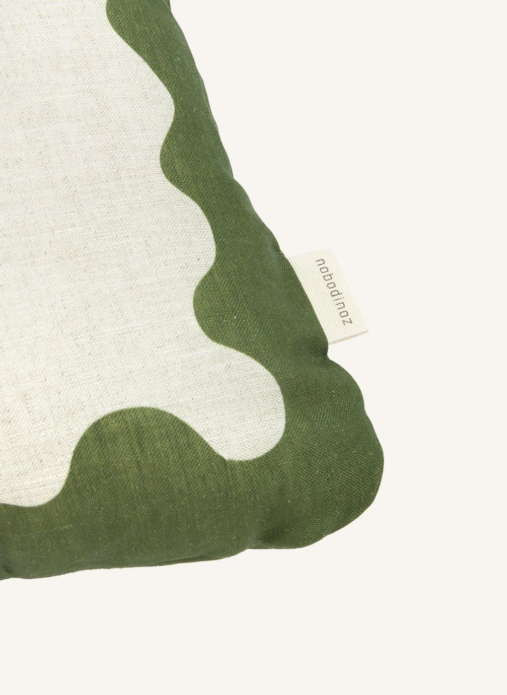 Coussin rectangulaire Vibes - Lin Français | Vert- Image produit n°1