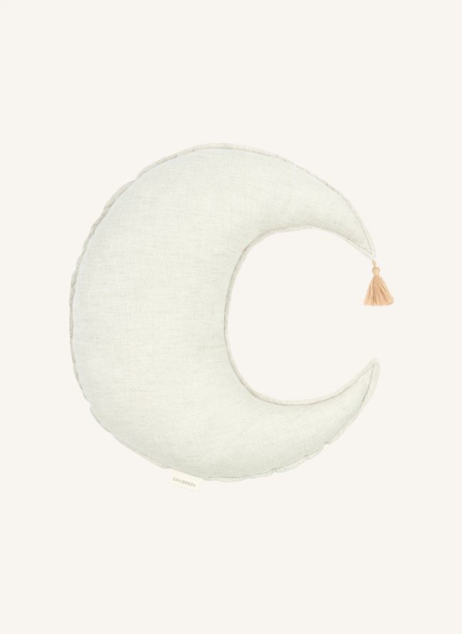 Coussin Lune - Lin Français | Grège
