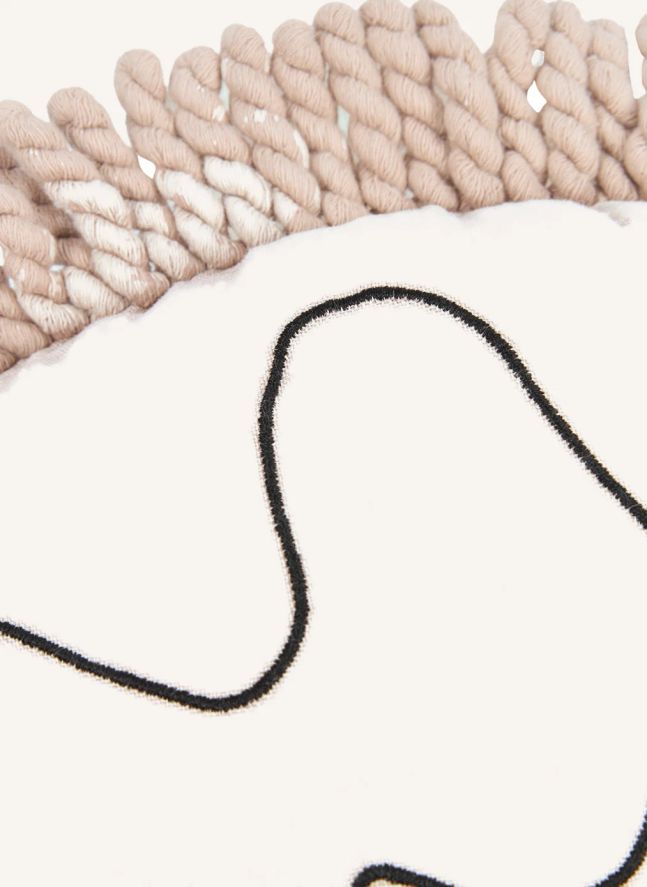 Coussin Enzo le Hérisson - Lin Français | Rose pâle