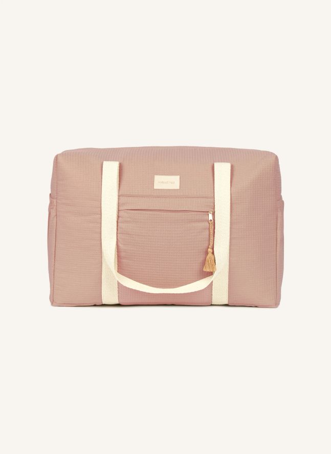 Sac de maternité imperméable en coton bio Opéra | Rose pâle