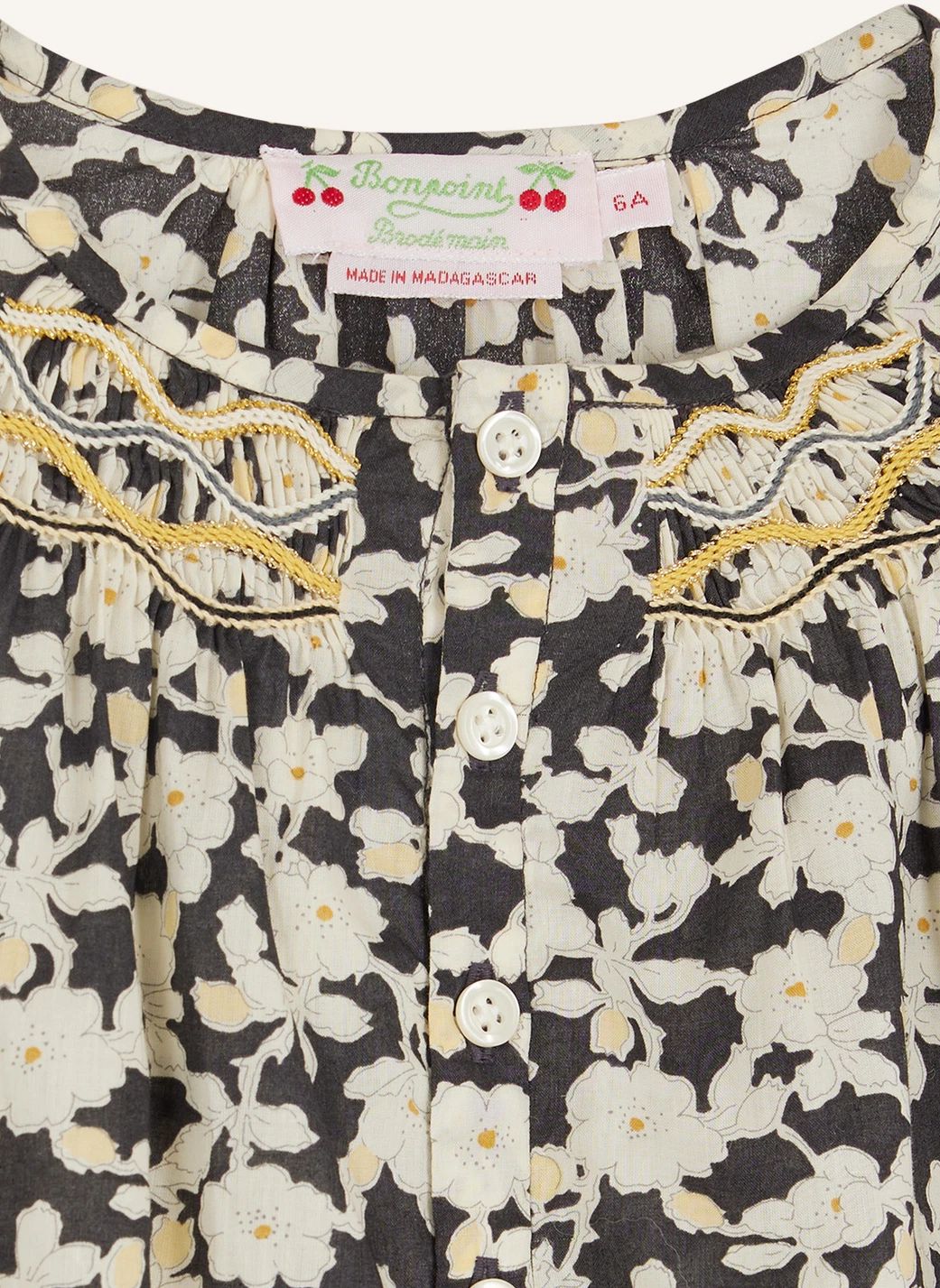 Blouse Biancarosa Coton Bio | Noir- Image produit n°2