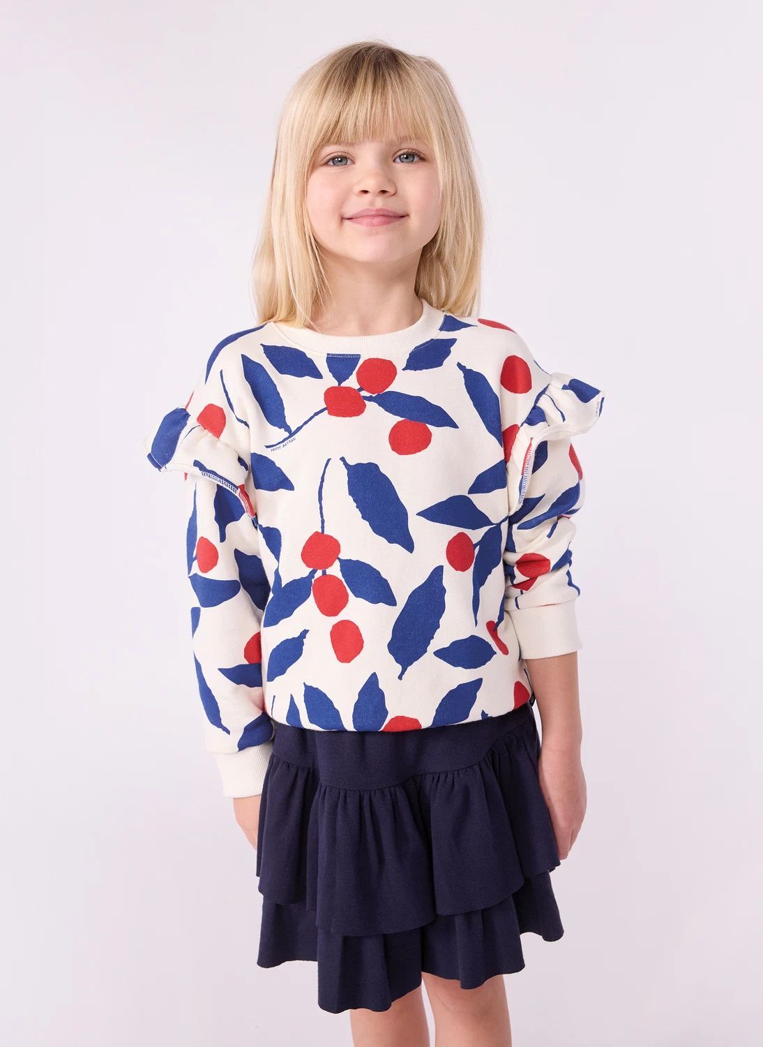 Sudadera Leaf Ruffle | Crudo- Imagen del producto n°0