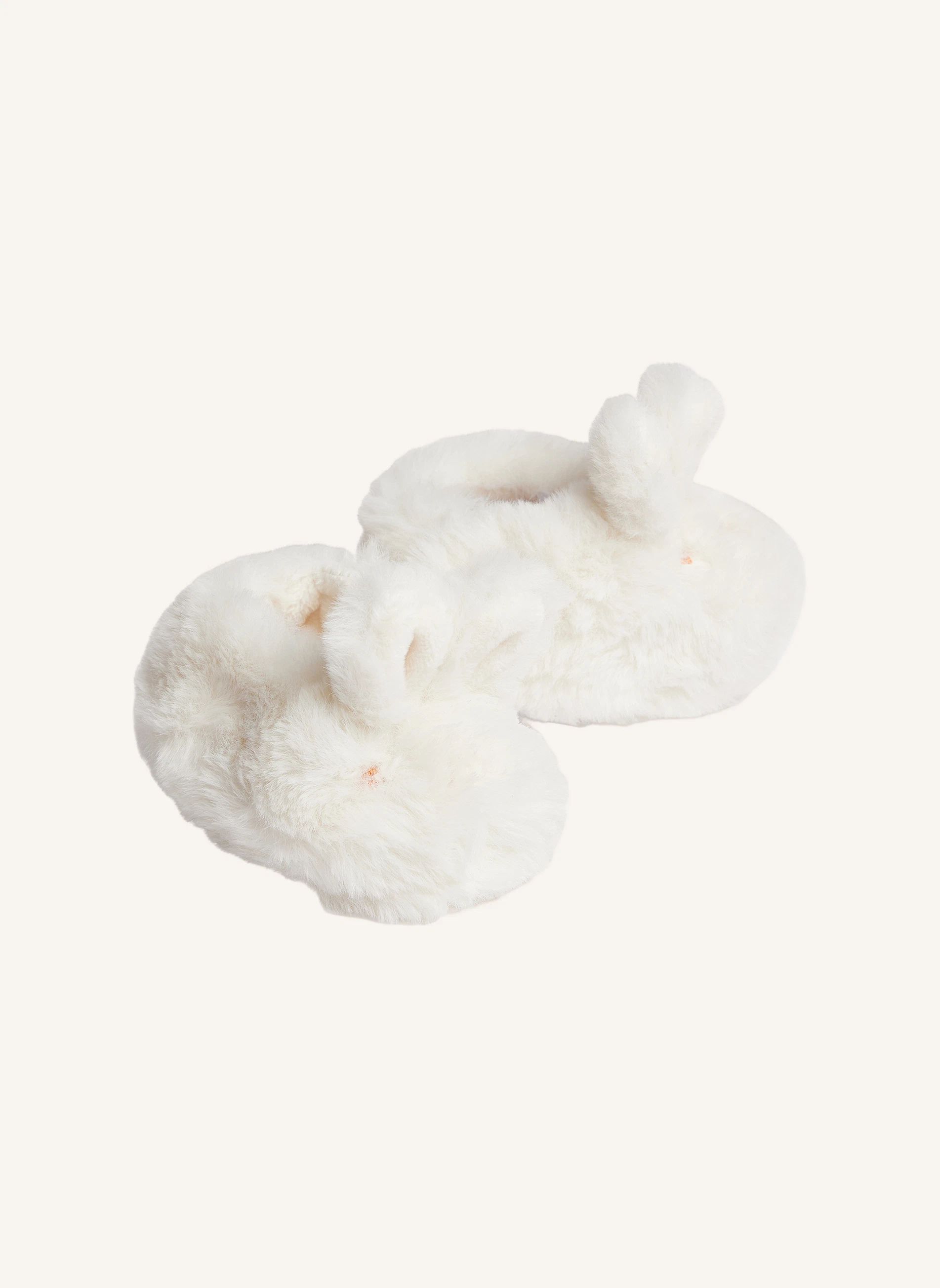 Chaussons Lapin Exclusif Fibres Recyclées | Blanc- Image produit n°0