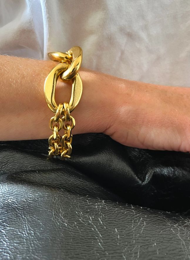 Bracelet Double Chaine Edgar | Doré