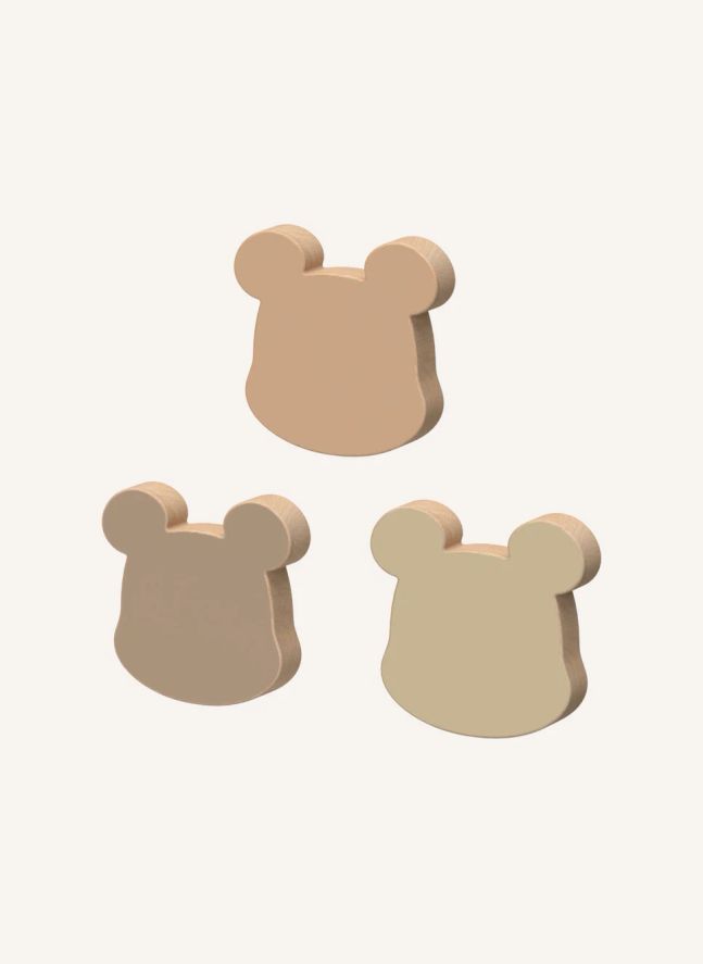 Ganchos para osos - Juego de 3 | Marrón