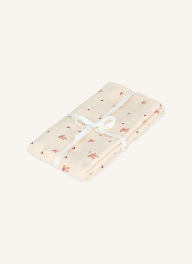 Lange d'emmaillotage Bows | Rose pâle