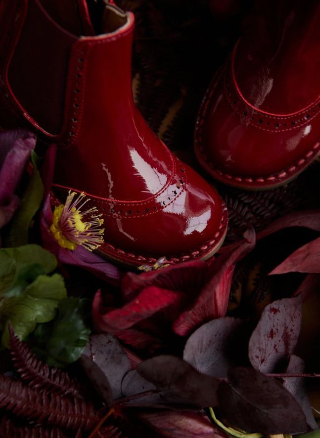 Boots Zip Ankle Star | Cherry red