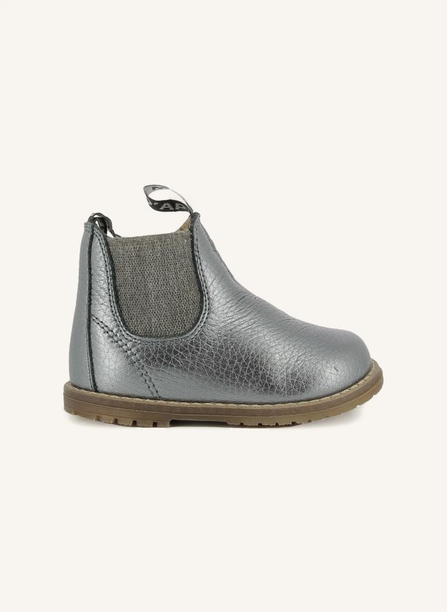 Bottines Bob Jod Zip Cuir Grainé | Bleu gris