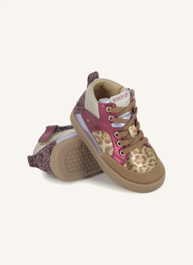 Baskets Mousse Bump Leopard | Rose fuschia