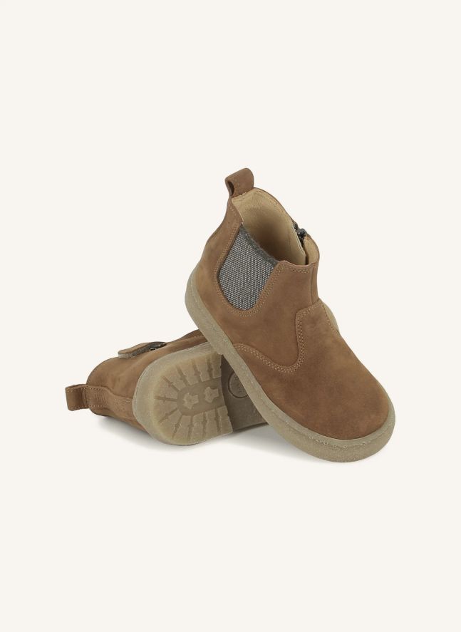 Bottines Trix Jod Zip Nubuck | Cognac