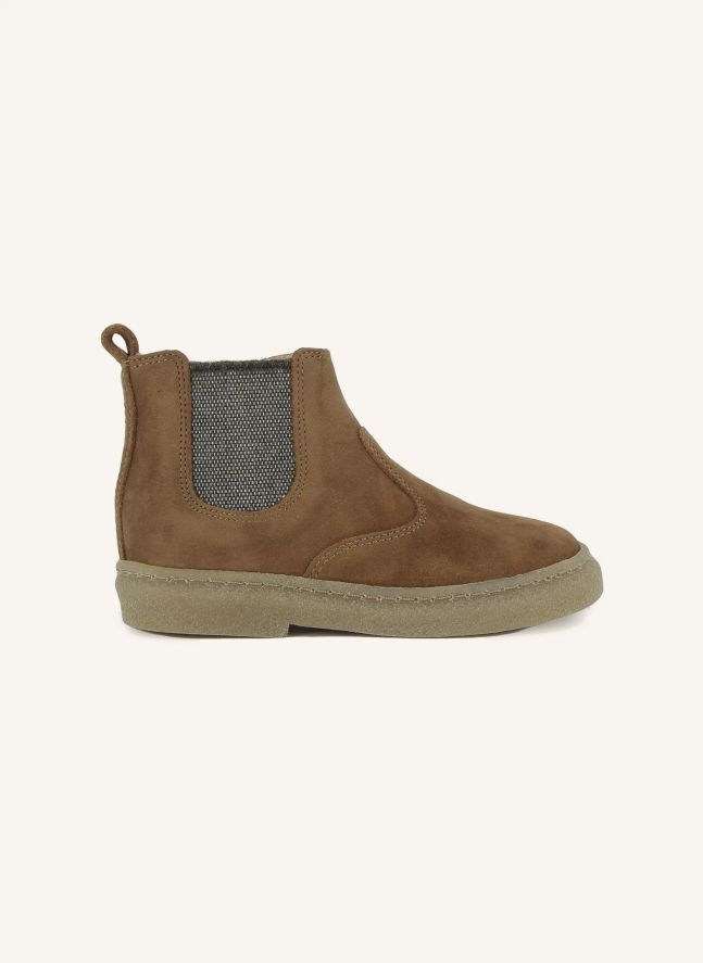 Bottines Trix Jod Zip Nubuck | Cognac