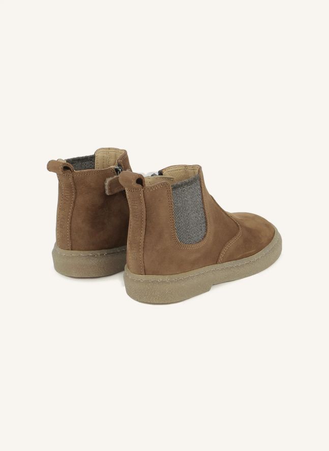 Bottines Trix Jod Zip Nubuck | Cognac