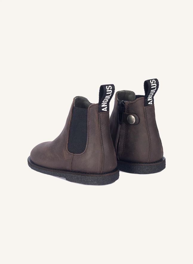 Chelsea Boots Straps Zip | Marron