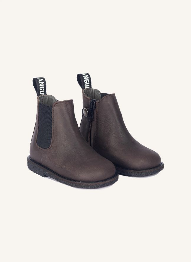 Chelsea Boots Straps Zip | Marron