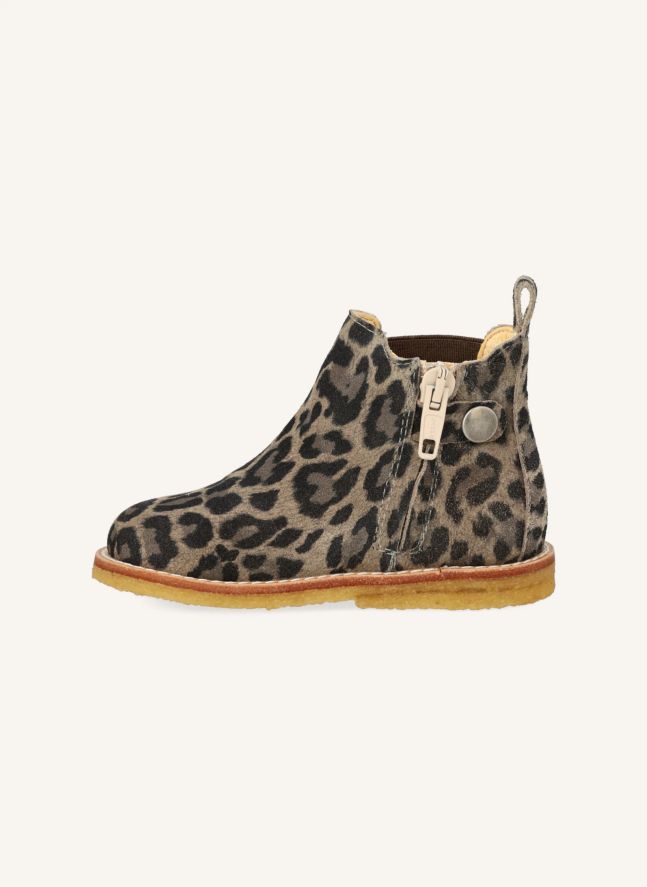 Chelsea Boots Zip Léopard | Taupe