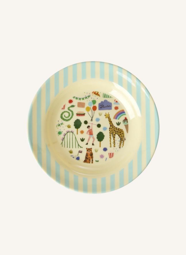 Plato hondo de melamina Fun Fair | Azul