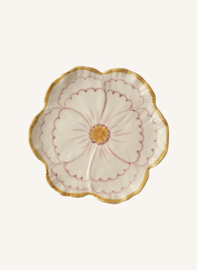 Assiette en céramique Fleur | Rose
