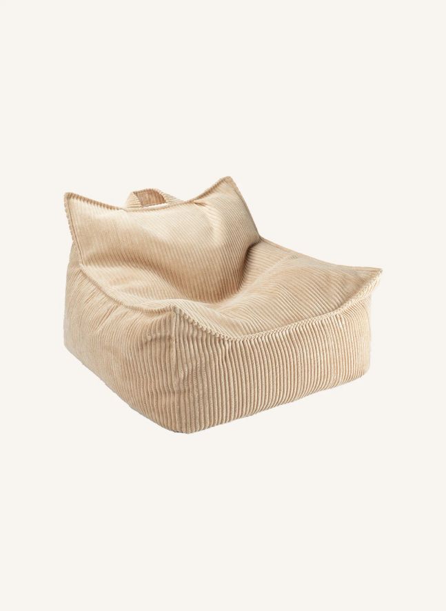 Fauteuil en velours côtelé | Marron clair 