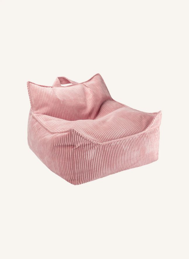 Fauteuil en velours côtelé | Rose