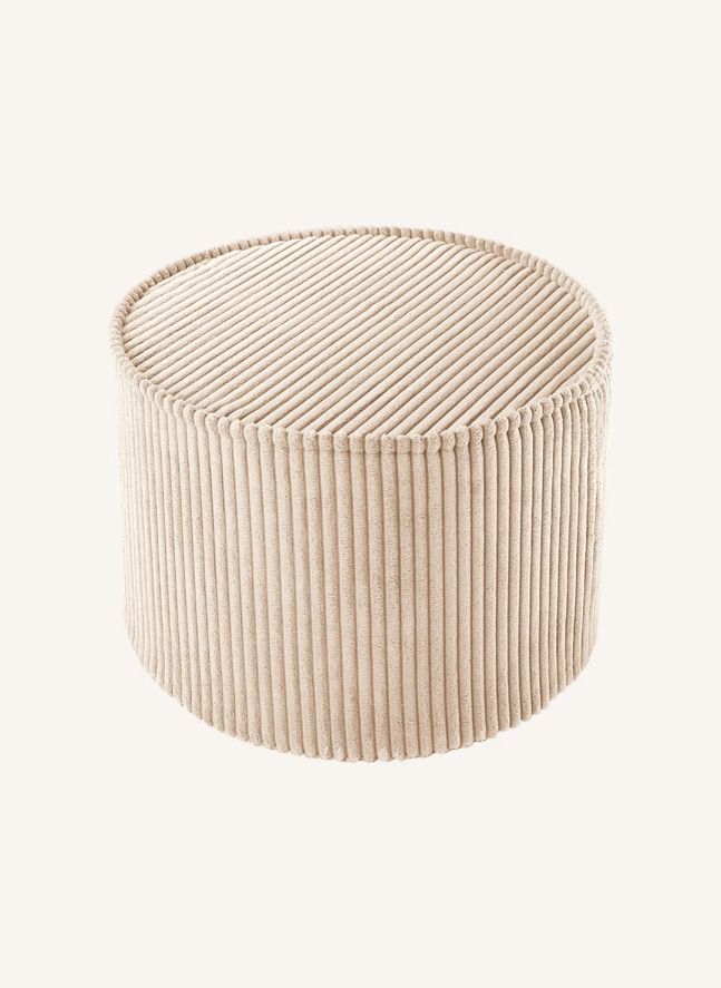 Corduroy pouffe | Beige