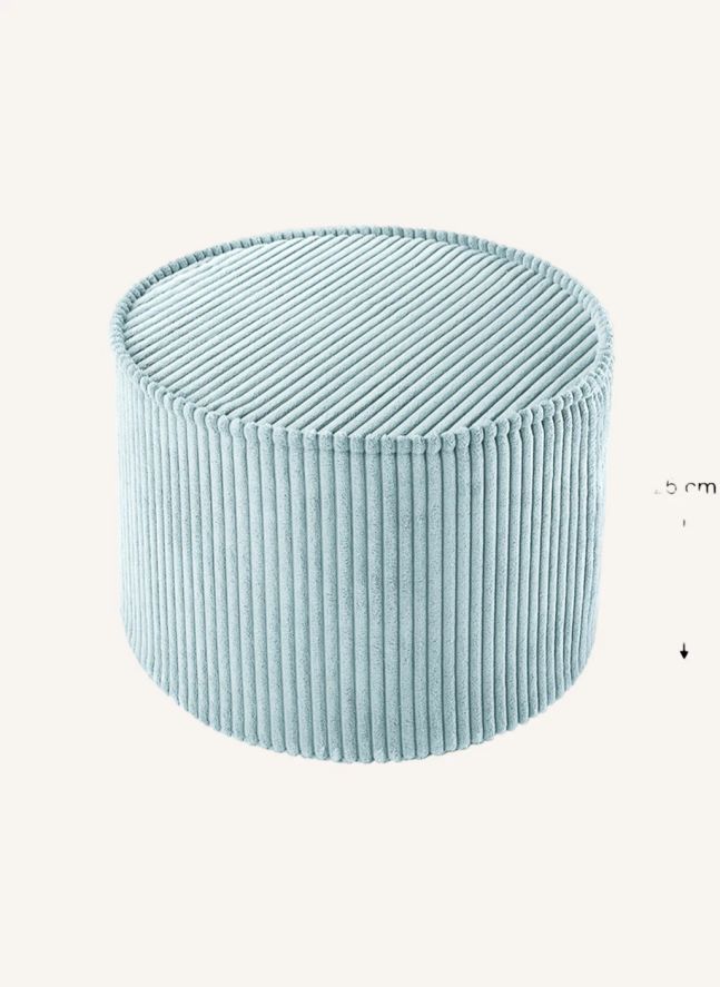 Corduroy pouffe | Light Blue