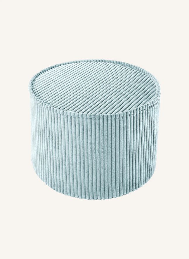 Corduroy pouffe | Light Blue