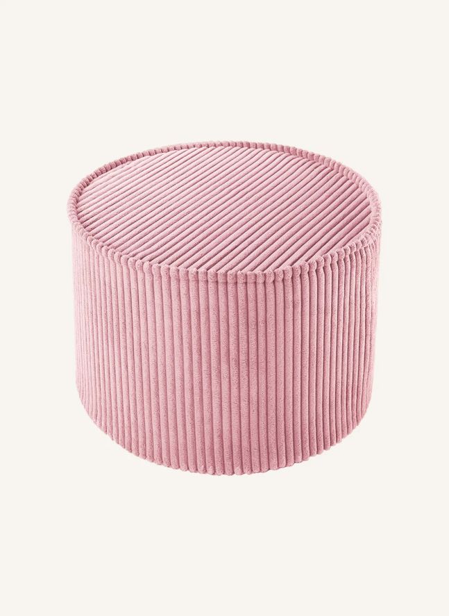 Corduroy pouffe | Pink
