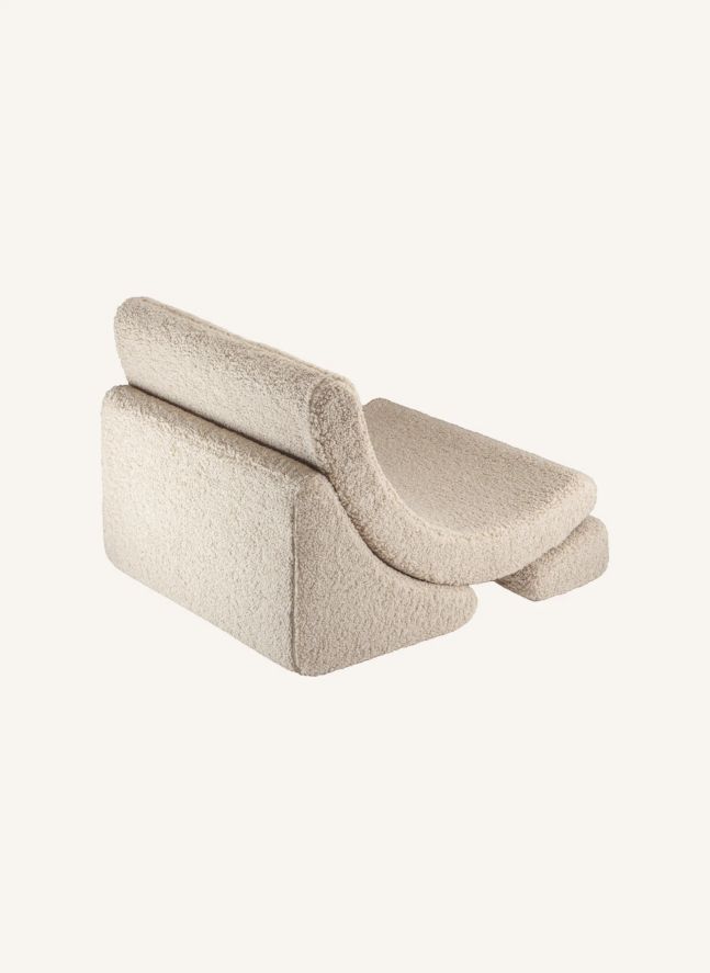 Fauteuil en teddy Moon | Beige
