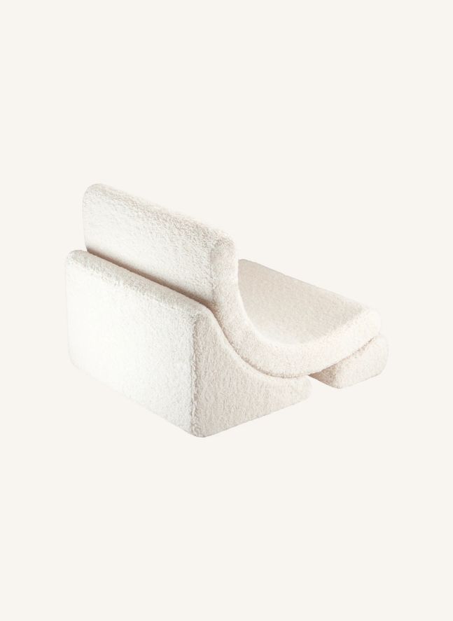 Fauteuil en teddy Moon | Ecru