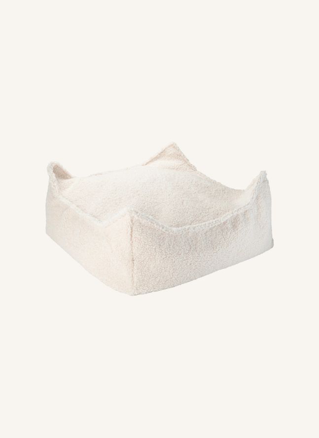 Ottoman in teddy | Ecru