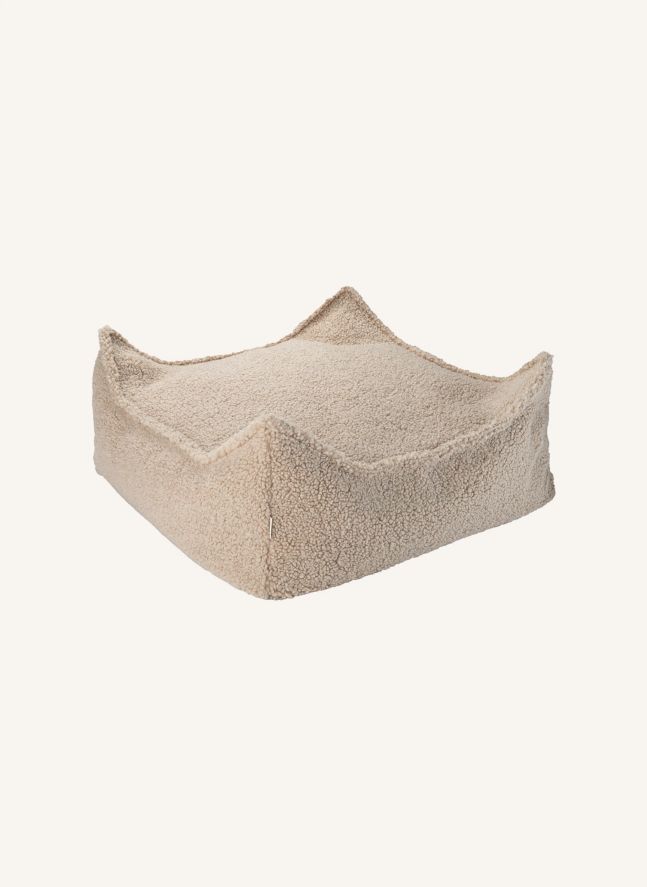 Ottoman in teddy | Beige