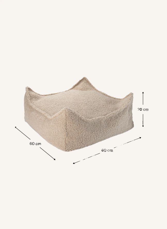 Ottoman in teddy | Beige