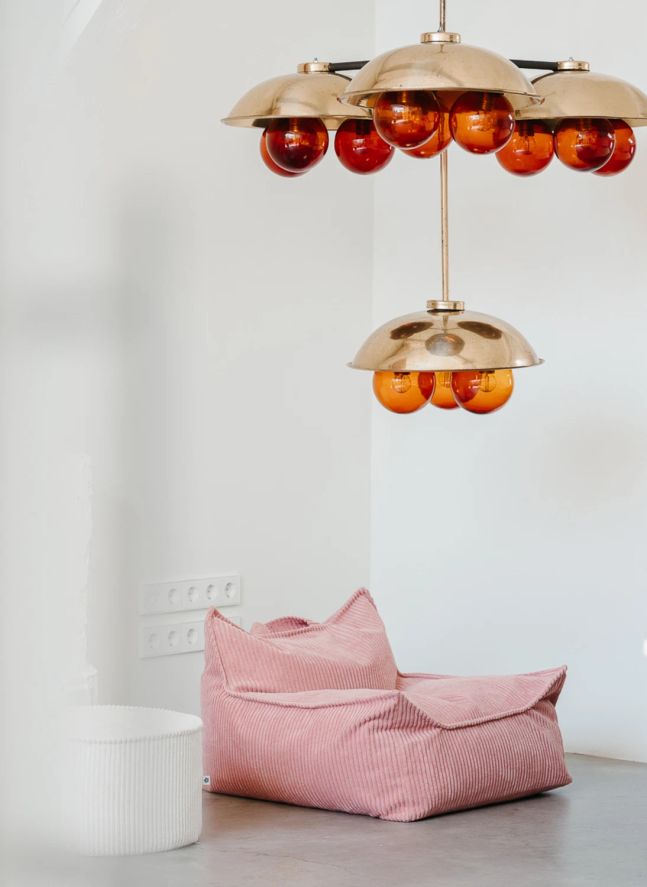 Corduroy armchair | Pink