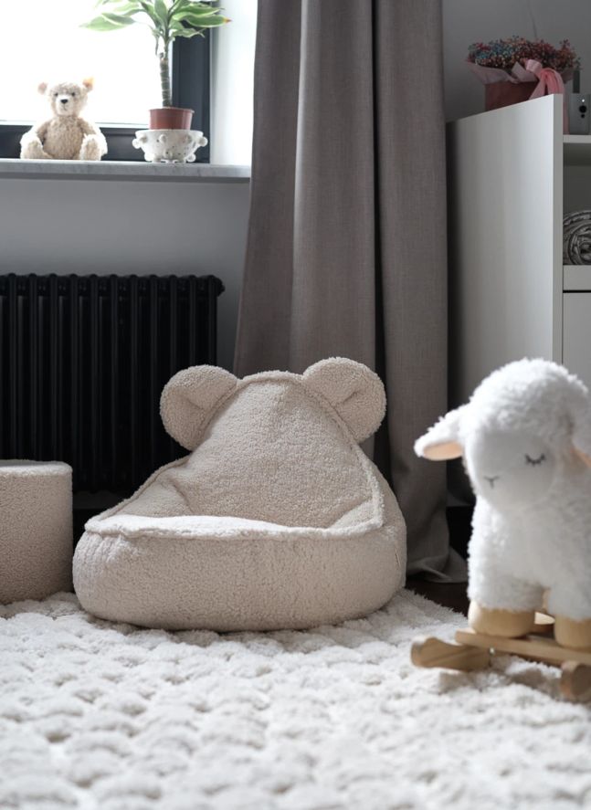 Teddy Bear armchair | Ecru