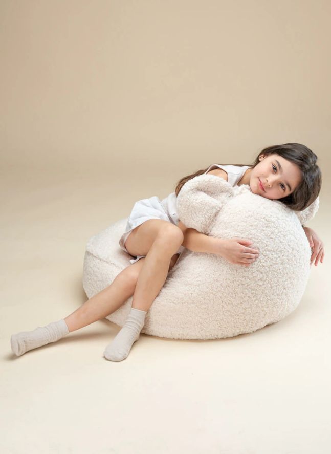 Teddy Bear armchair | Ecru