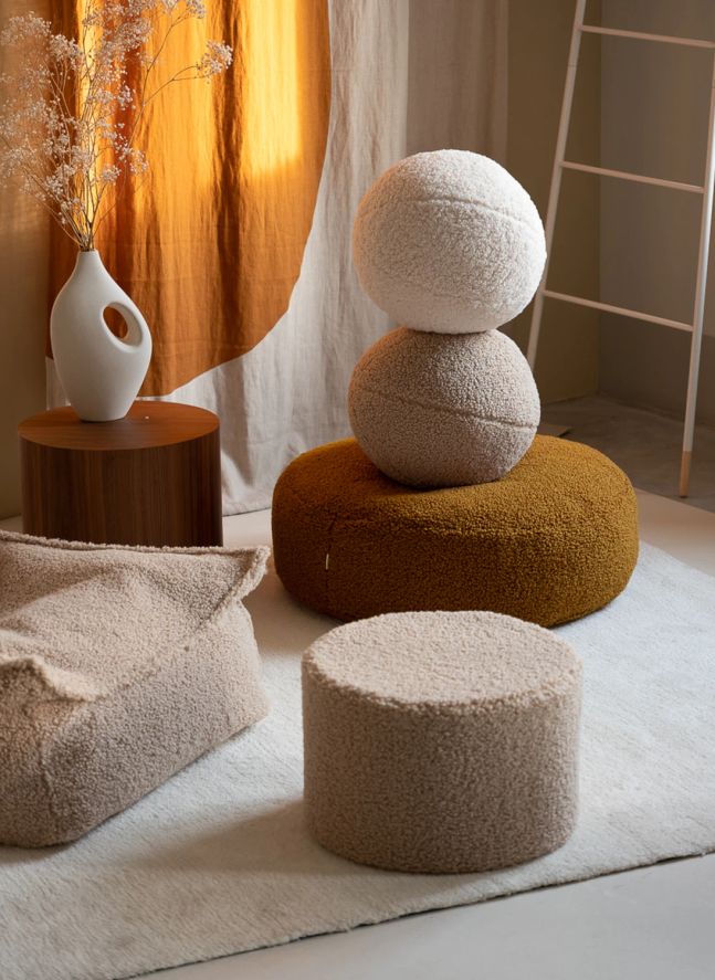 Teddy pouffe | Beige