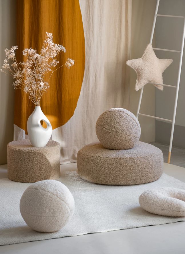 Teddy pouffe | Beige