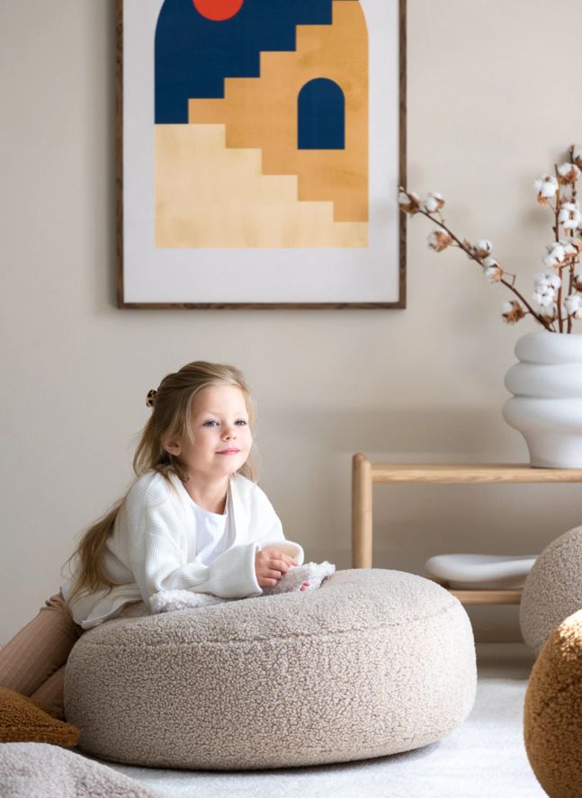 Teddy pouffe | Beige