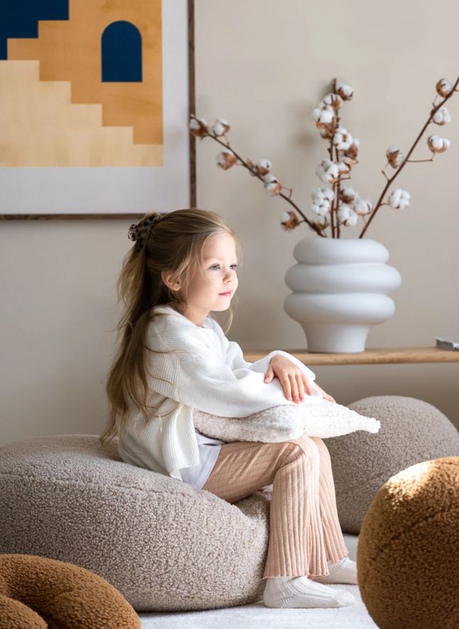 Teddy pouffe | Beige