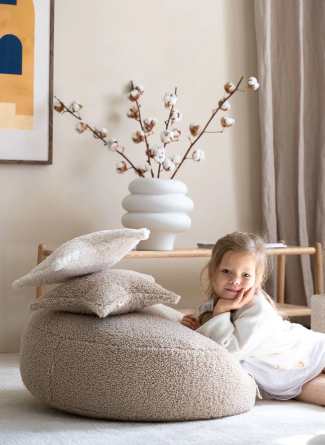 Teddy pouffe | Beige