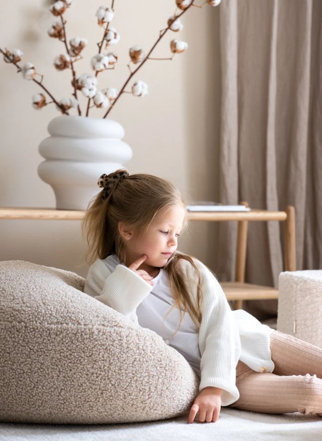 Teddy pouffe | Beige