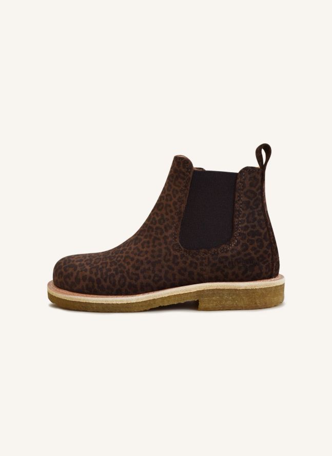Boots Du Cos Léopard | Chocolat