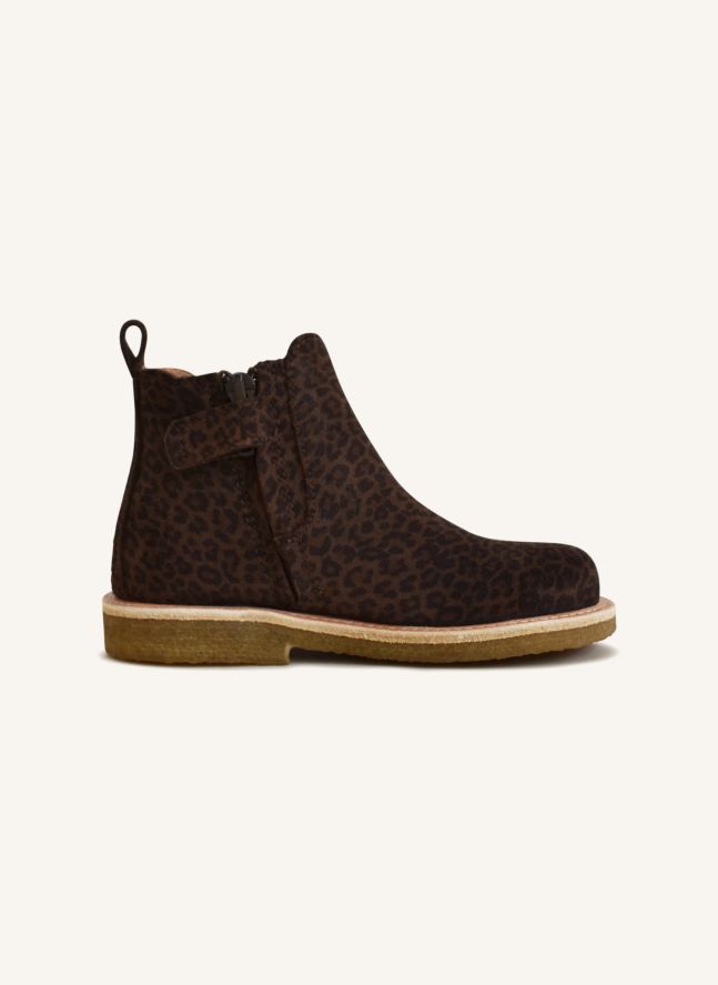 Boots Du Cos Léopard | Chocolat