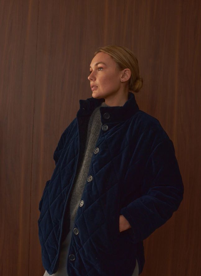 Manteau Matelassé Louisa Velours - Collection Femme | Indigo